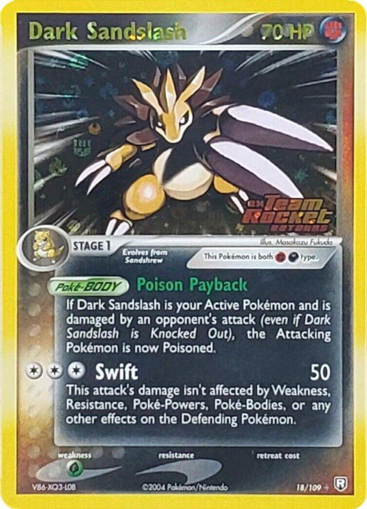 Dark Sandslash (18/109) (Stamped) [EX: Team Rocket Returns] (Online Only)