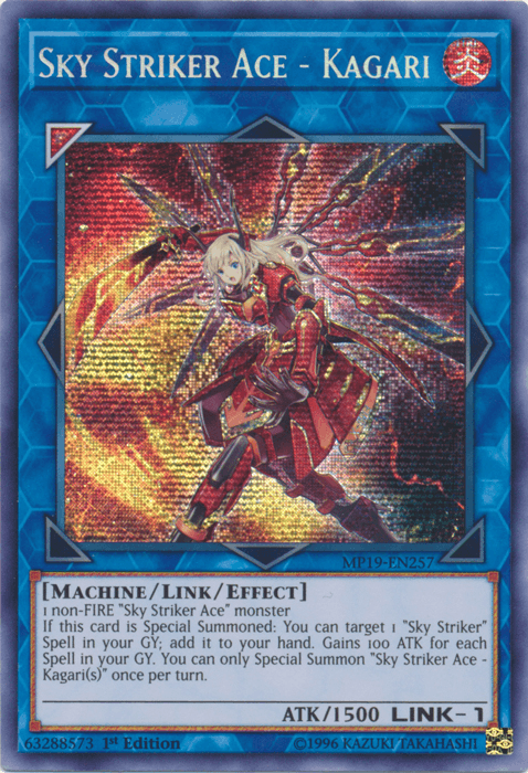 Sky Striker Ace - Kagari [MP19-EN257] Prismatic Secret Rare (ONLINE ORDER ONLY)