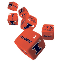 Illinois Fighting Illinois Dice Set - 19mm (ONLINE ORDER ONLY)