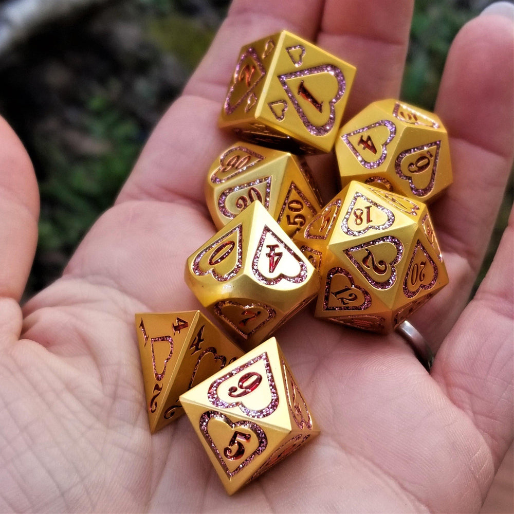 Valentine Heart Metal Dice Set (ONLINE ORDER ONLY)