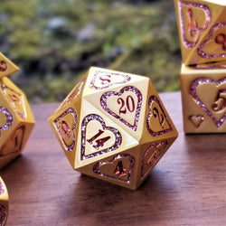 Valentine Heart Metal Dice Set (ONLINE ORDER ONLY)