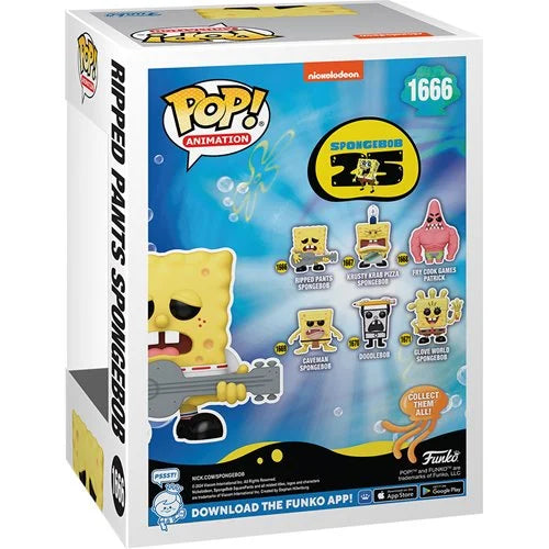 SpongeBob SquarePants 25th Anniversary Ripped Pants SpongeBob Funko Pop! Vinyl Figure #1666 (ONLINE ORDER ONLY)