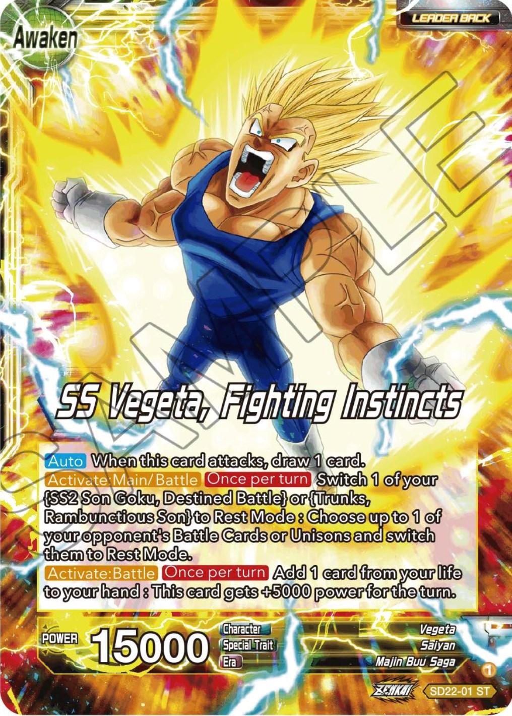 Vegeta // SS Vegeta, Fighting Instincts (Starter Deck Exclusive) (SD22-01) [Power Absorbed] (ONLINE ORDER ONLY)