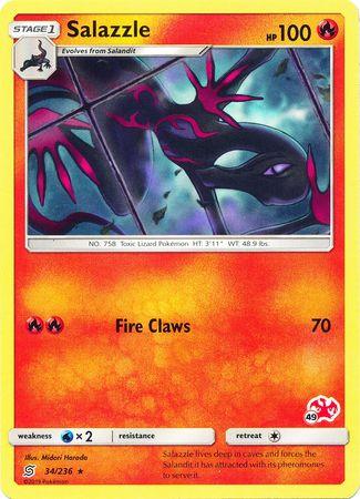 Salazzle (34/236) (Charizard Stamp #49) [Battle Academy 2020] (Online Only)
