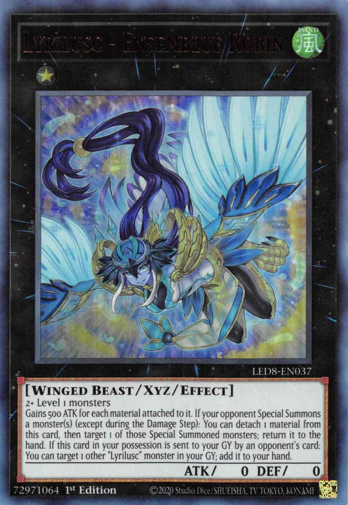 Lyrilusc - Ensemblue Robin [LED8-EN037] Ultra Rare (ONLINE ORDER ONLY)