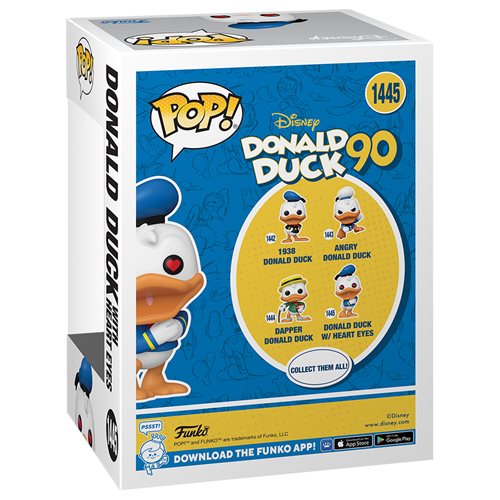 Donald Duck 90th Anniversary Donald Duck with Heart Eyes Funko Pop! Vinyl Figure #1445 (ONLINE ORDER ONLY)