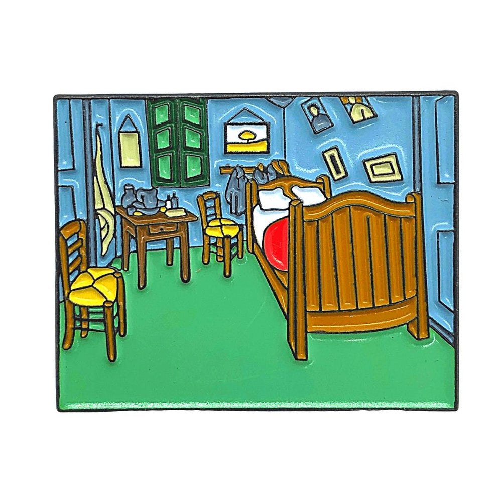 Bedroom in Arles by Vincent van Gogh Enamel Pin - Today is Art Day (ONLINE ORDER ONLY)