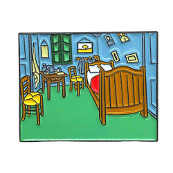 Bedroom in Arles by Vincent van Gogh Enamel Pin - Today is Art Day (ONLINE ORDER ONLY)