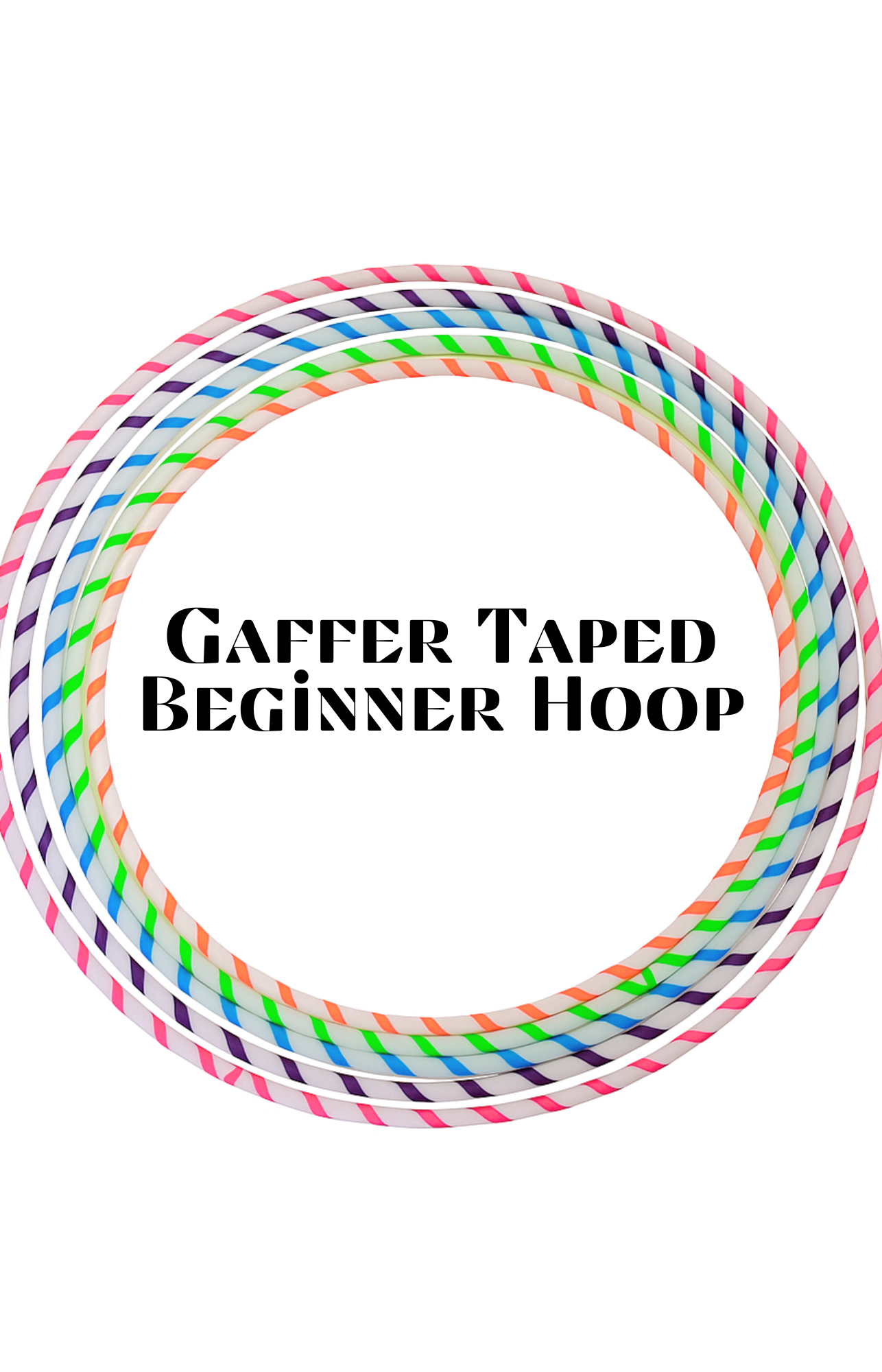 HDPE & Polypro Beginner Hula Hoops with Colored Gaffer Tape - Best Seller (ONLINE ORDER ONLY)