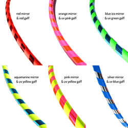 Beginner & Weighted Fitness Taped Beginner Hula Hoops | Mirror, Holographic, & Prism Deco Tapes + Gaffer Grip Tape (ONLINE ORDER ONLY)