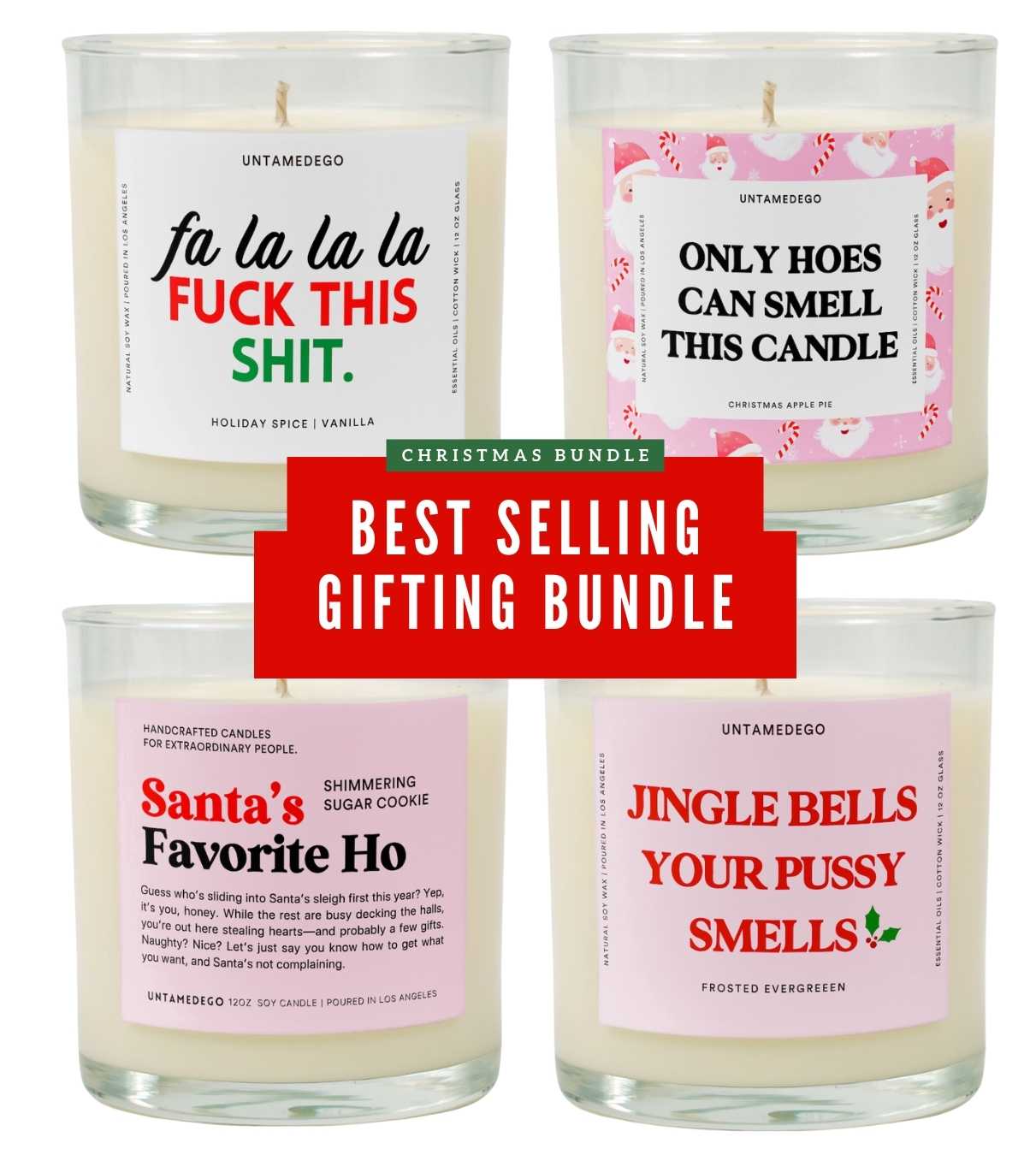 Best Sellers Christmas Candle Bundle | Funny Holiday Candle Gift Set (ONLINE ORDER ONLY)