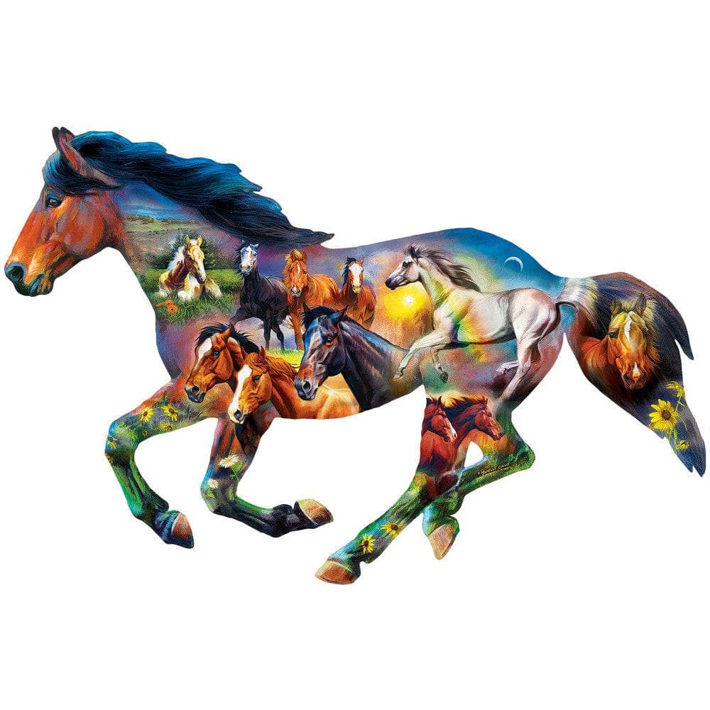 Shapes - Horsing Around 1000 Piece Shaped Jigsaw Puzzle (ONLINE ORDER ONLY)
