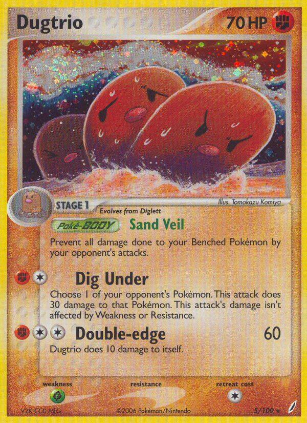 Dugtrio (5/100) (Theme Deck Exclusive) [EX: Crystal Guardians] (Online Only)
