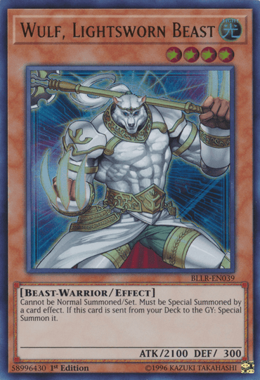Wulf, Lightsworn Beast [BLLR-EN039] Ultra Rare (ONLINE ORDER ONLY)