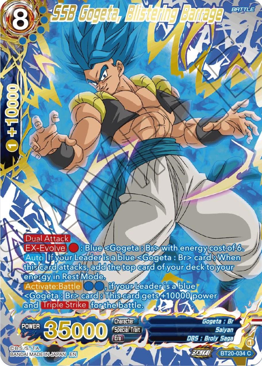 SSB Gogeta, Blistering Barrage (Gold-Stamped) (BT20-034) [Power Absorbed] (ONLINE ORDER ONLY)