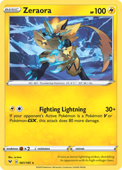 Zeraora (061/185) [Sword & Shield: Vivid Voltage] (Online Only)