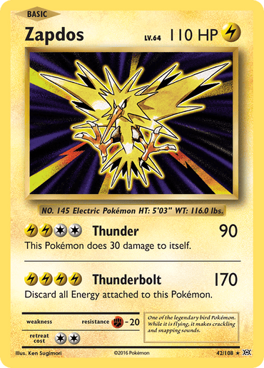 Zapdos (42/108) [XY: Evolutions] (Online Only)