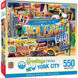 Greetings From New York - 550 Piece Jigsaw Puzzle (ONLINE ORDER ONLY)