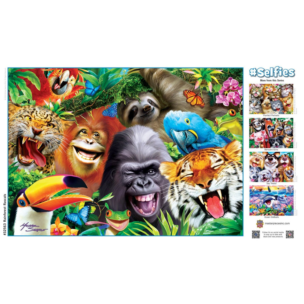 Selfies - Rainforest Rascals 500 Piece Jigsaw Puzzle (ONLINE ORDER ONLY)