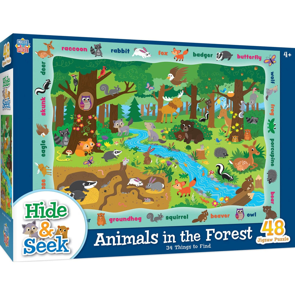 Hide & Seek - Animals in the Forest 48 Piece Jigsaw Puzzle (ONLINE ORDER ONLY)