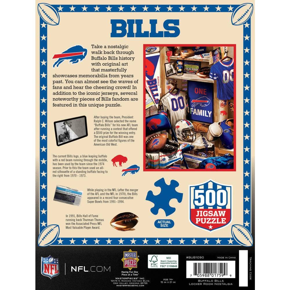 Buffalo Bills - Locker Room 500 Piece Jigsaw Puzzle (ONLINE ORDER ONLY)