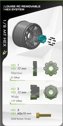 Louise RC ST-Uphill Sport 1/8 3.8 Stadium Truck MFT Belted Tires 17mm Hex Hub 0" & 1/2" Offset LT3326X (ONLINE ORDER ONLY)
