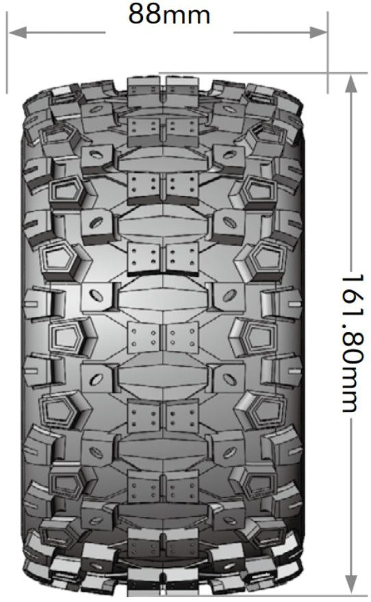 Louise RC ST-Uphill Sport 1/8 3.8 Stadium Truck MFT Belted Tires 17mm Hex Hub 0" & 1/2" Offset LT3326X (ONLINE ORDER ONLY)