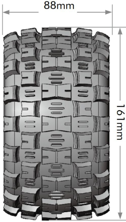 Louise RC ST-MCross Sport 1/8 3.8 Stadium Truck MFT Belted Tires 17mm Hex Hub 0" & 1/2" Offset LT3327X (ONLINE ORDER ONLY)