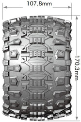 Louise RC MT-Uphill Sport Compound 1/8 4.2 Monster Truck MFT Belted Tires, 0" & 1/2" Offset, LT3219X (ONLINE ORDER ONLY)