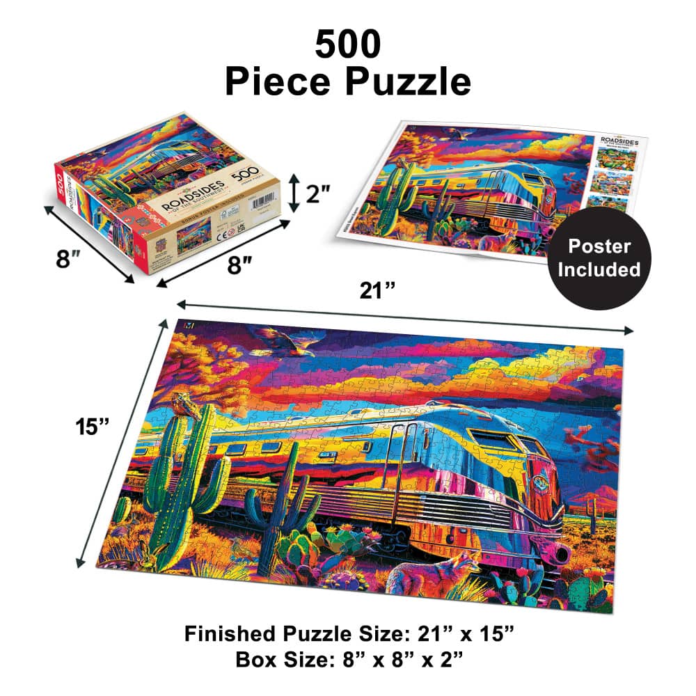 Roadsides of the Southwest - Desert Express 500 Piece Jigsaw Puzzle