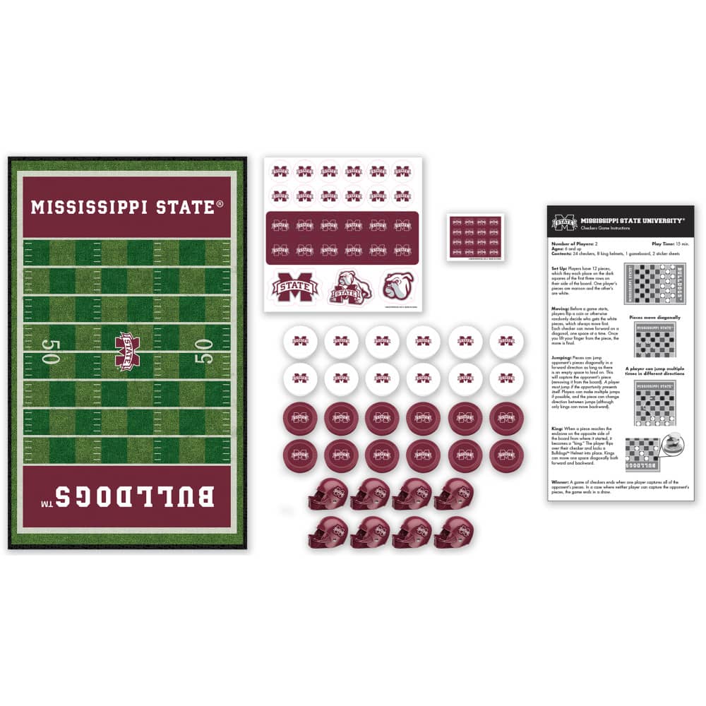 Mississippi State Bulldogs Checkers Board Game