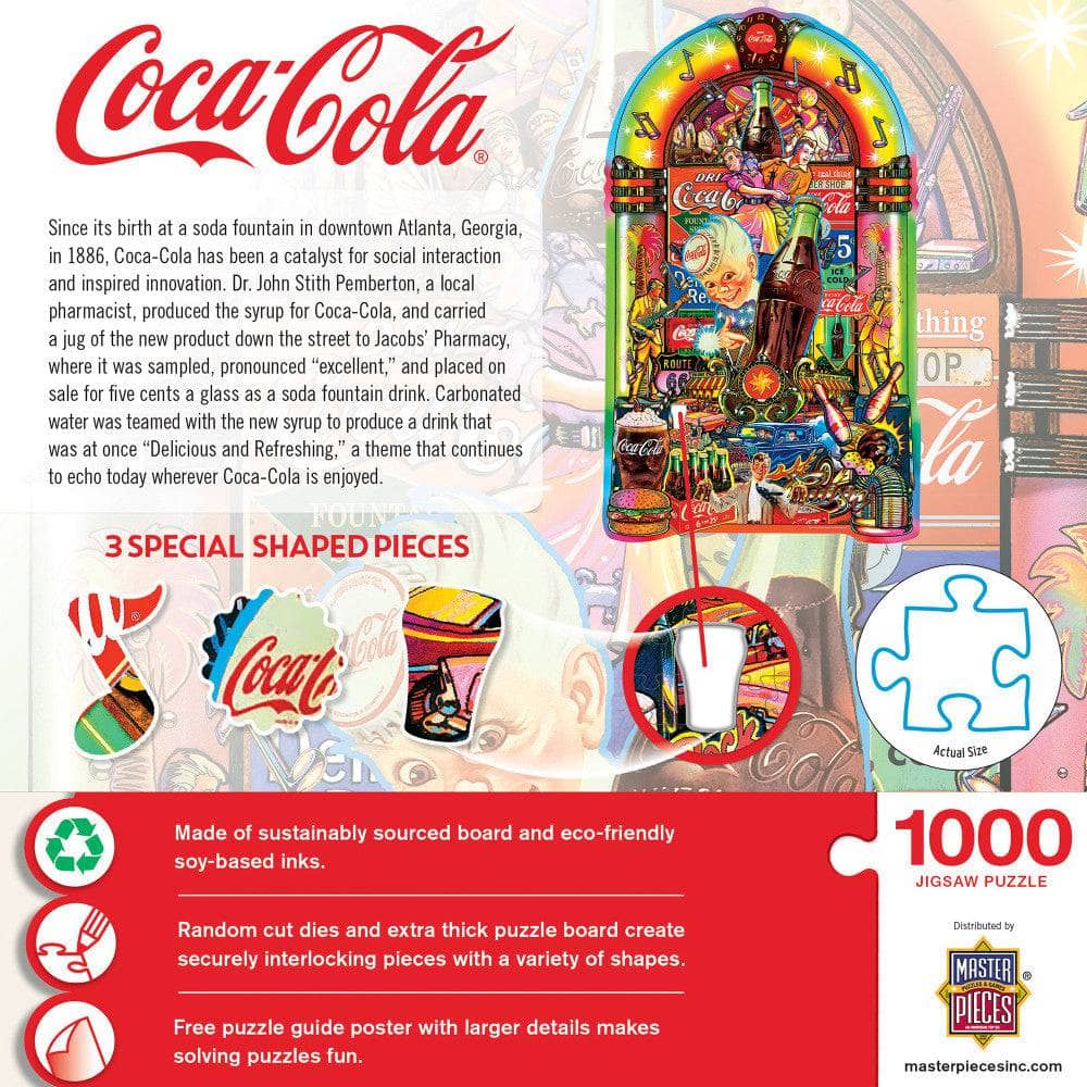 Coca-Cola Jukebox 1000 Piece Shaped Jigsaw Puzzle (ONLINE ORDER ONLY)