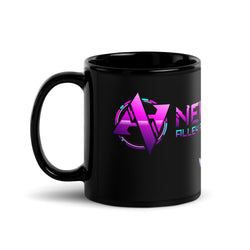 Neko Alley Anime Black Glossy Mug (ONLINE ORDER ONLY)