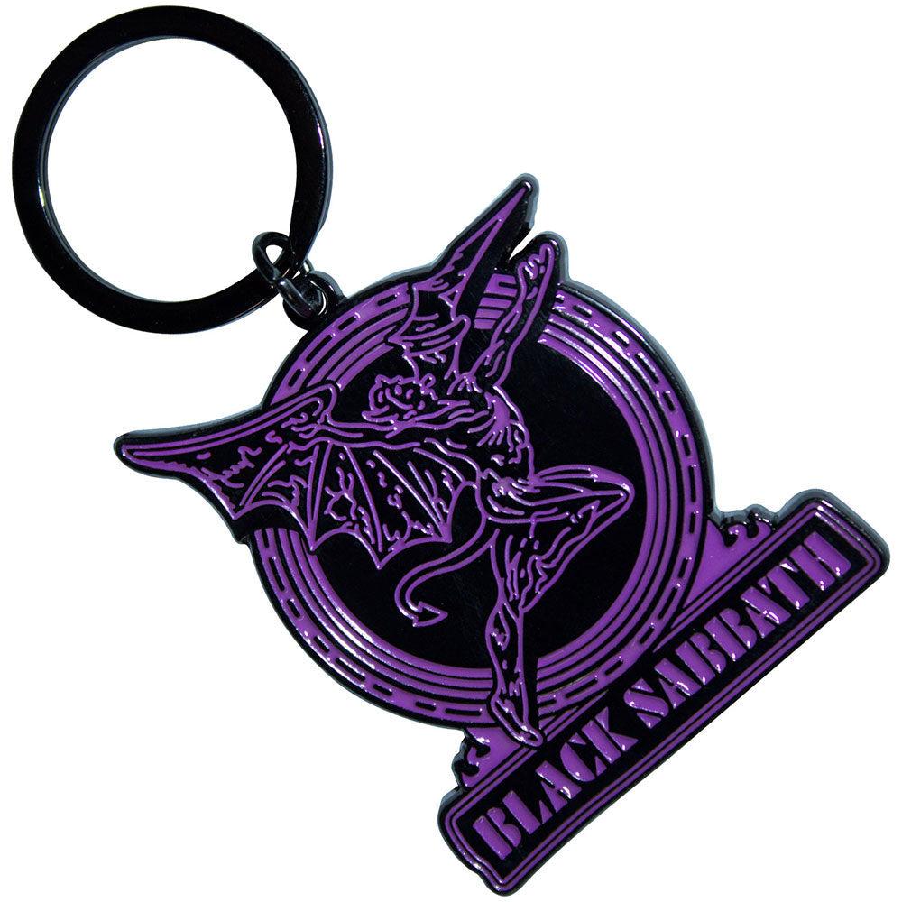 Purple Text Logo & Daemon [Keychain] (ONLINE ORDER ONLY)