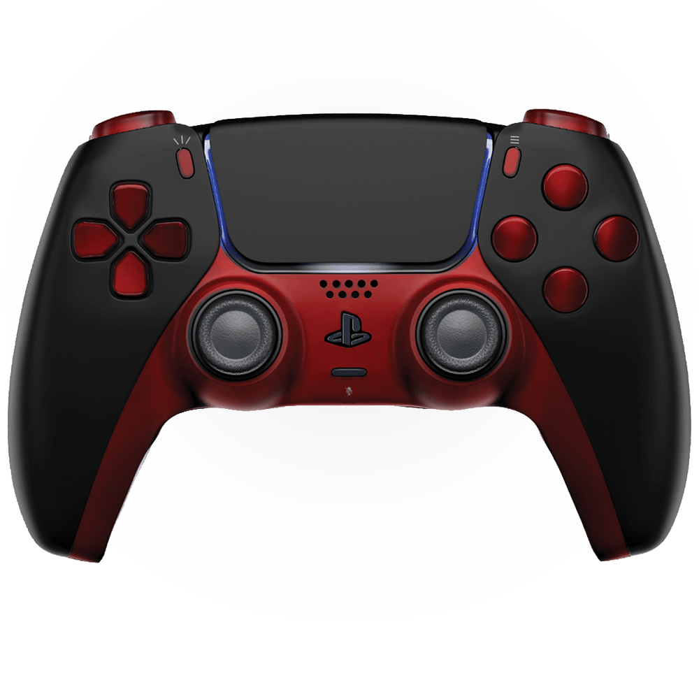 BLACK RED PS5 CUSTOM MODDED CONTROLLER (Online Order Only)