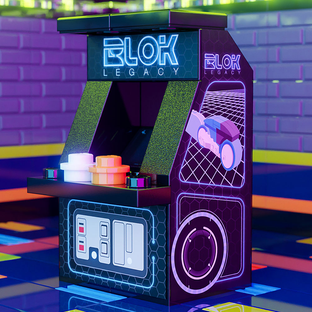Custom BLOK Legacy Arcade Machine made using LEGO parts (Online Order Only)