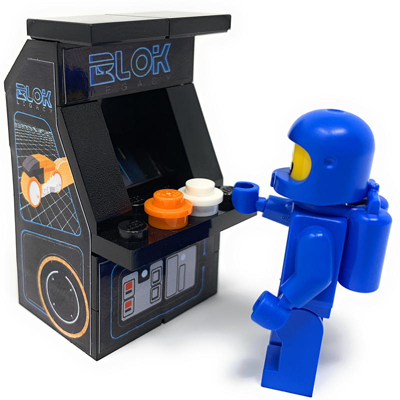 Custom BLOK Legacy Arcade Machine made using LEGO parts (Online Order Only)