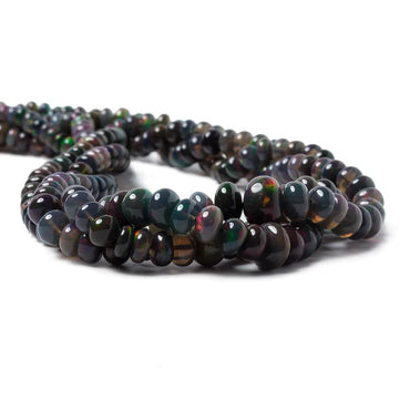 3-7mm Blue Ethiopian Opal Plain Rondelle Beads 16 inch 138 pieces (ONLINE ORDER ONLY)