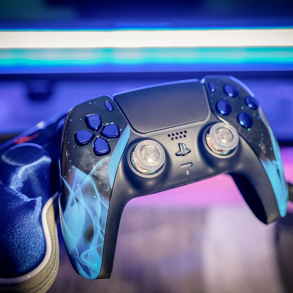 BLUE FIRE PS5 CUSTOM MODDED CONTROLLER (Online Order Only)