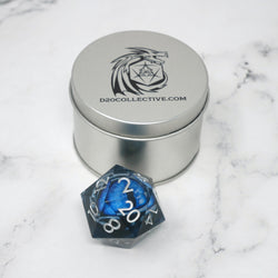 Blue Slaadi's Eye - Giant D20 Moving Eye DnD Dice | Acrylic RPG Gaming Dice (ONLINE ORDER ONLY)