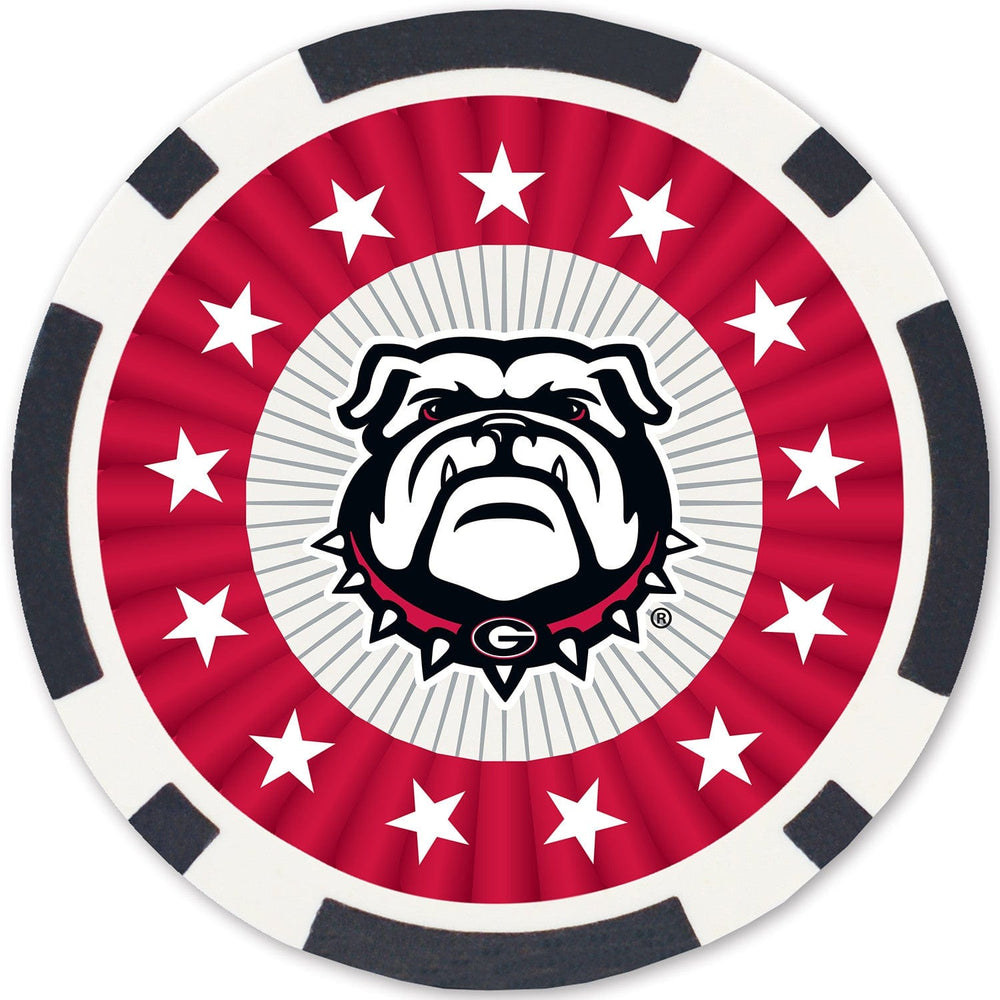 Georgia Bulldogs 100 Piece Poker Chips (ONLINE ORDER ONLY)