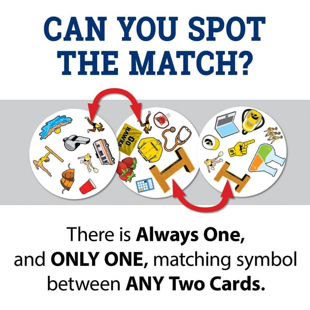 Iowa Hawkeyes Spot It! Card Game