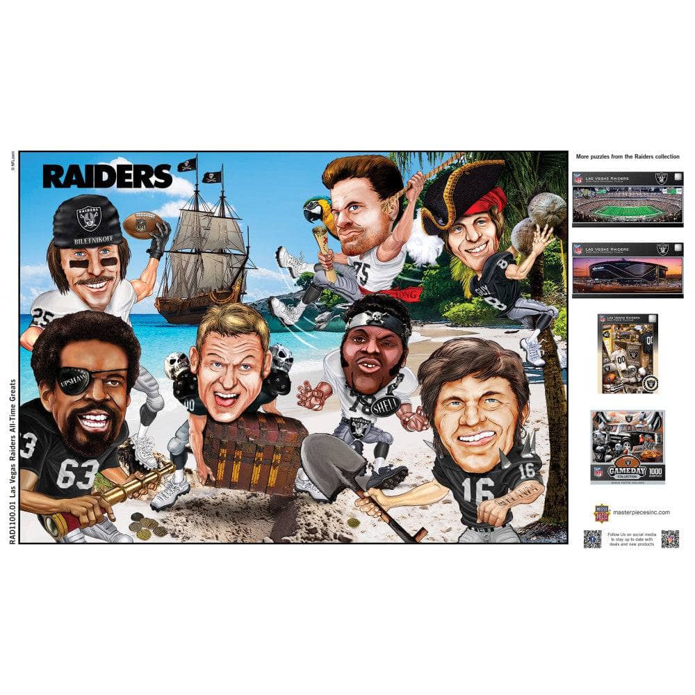 Las Vegas Raiders - All-Time Greats 500 Piece Jigsaw Puzzle
