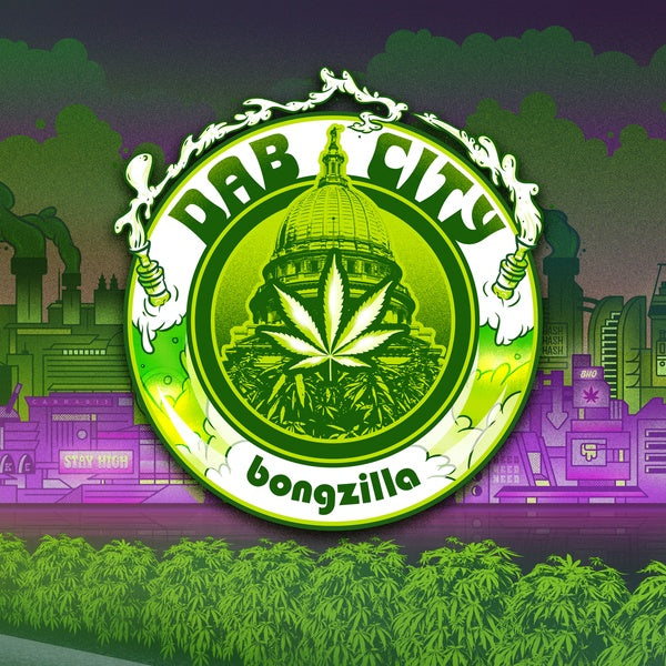 BONGZILLA - Dab City (Striped Violet/White/Green Vinyl) [Vinyl] (ONLINE ORDER ONLY)