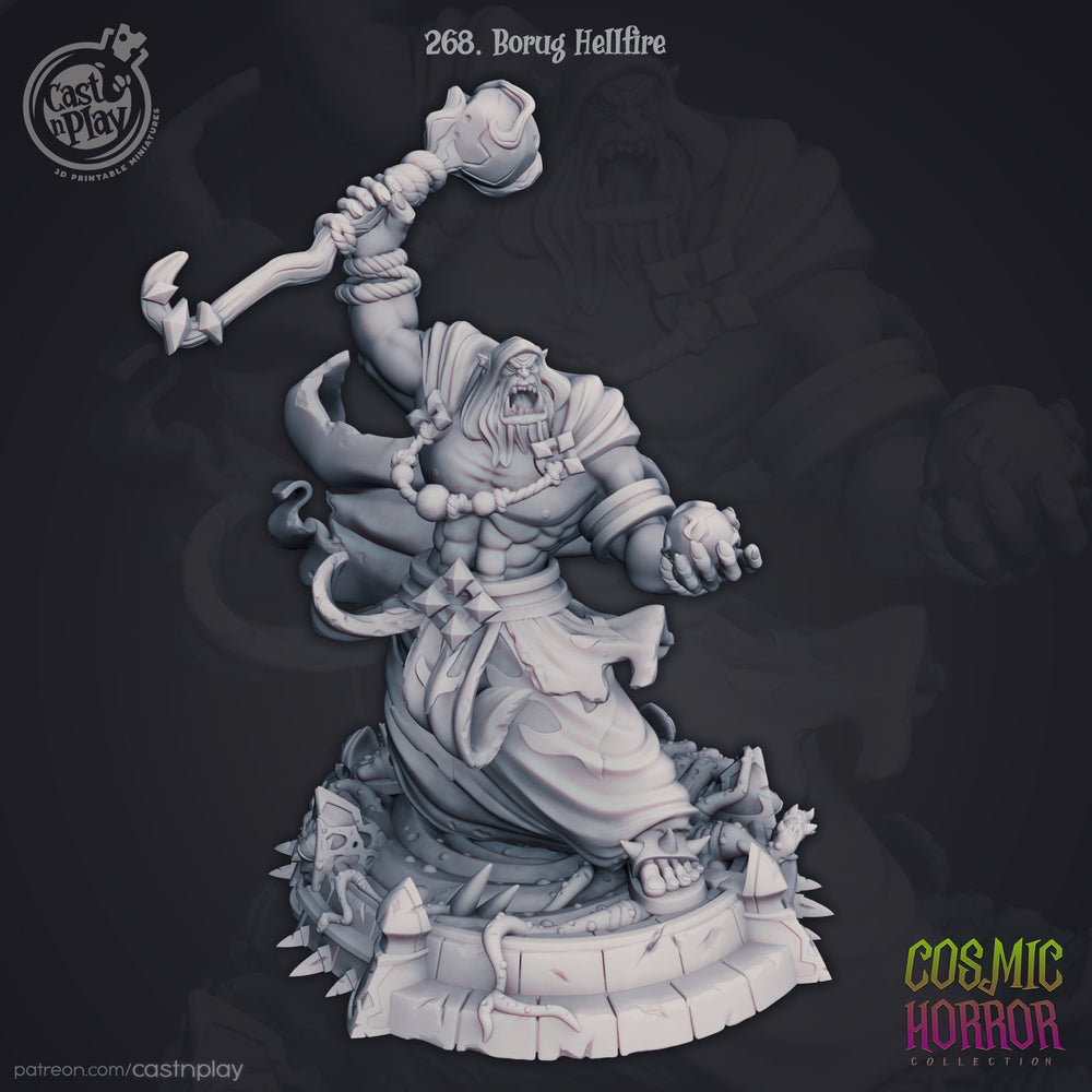 Borug Hellfire – Orc Warlock Miniature (ONLINE ORDER ONLY)