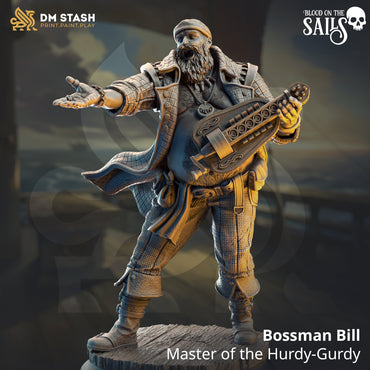 Bossman Bill, Master of the Hurdy-Gurdy (Male Human Pirate Bard) (Online Order Only)