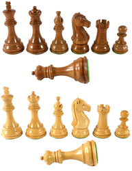 Chess Pieces - 4” Majestic Acaciawood/Boxwood Chess Pieces (ONLINE ORDER ONLY)