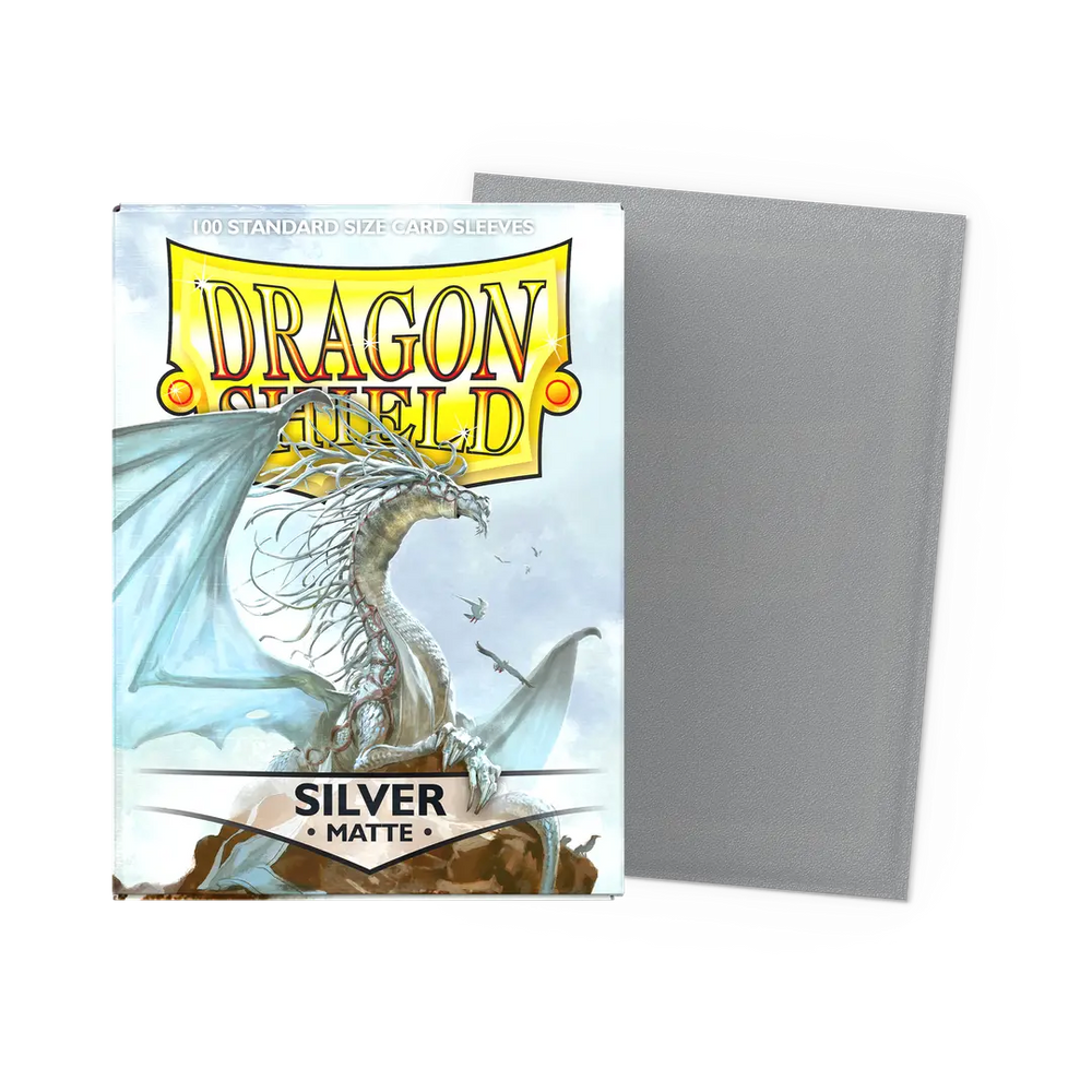 Dragon Shield: Standard 100ct Sleeves - Silver (Matte) (Online Order Only)