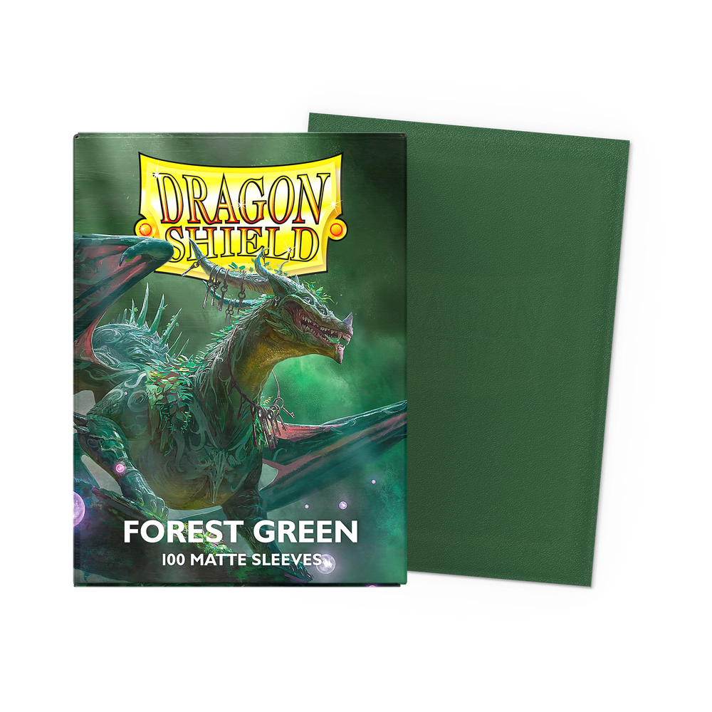 Dragon Shield: Standard 100ct Sleeves - Forest Green (Matte) (Online Order Only)