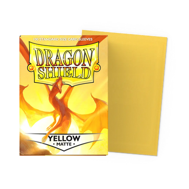 Dragon Shield: Standard 100ct Sleeves - Yellow (Matte) (Online Order Only)